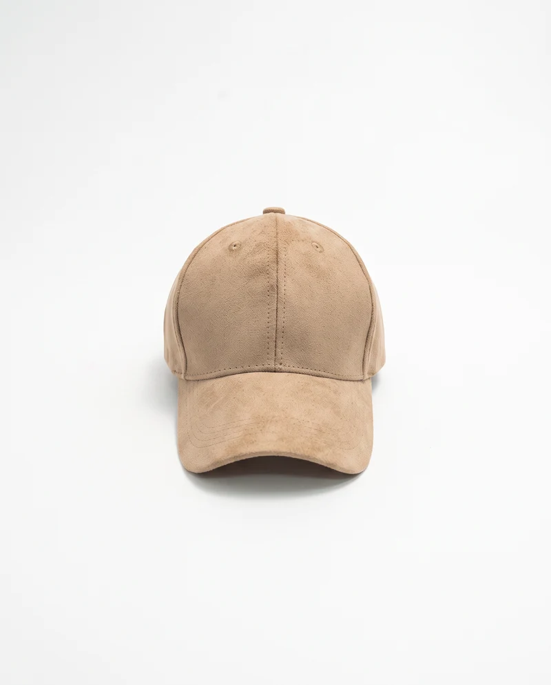 Cappello uomo baseball suede - Beige