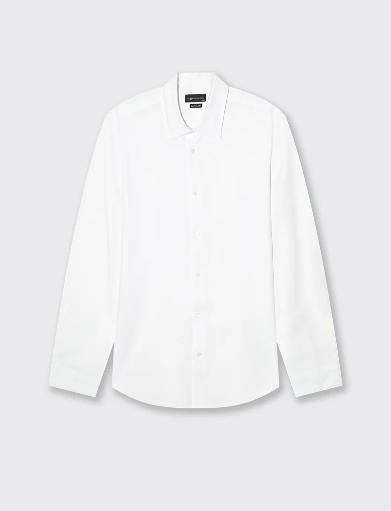 CAMICIA SLIM FIT TESSUTO TECNICO - Bianco