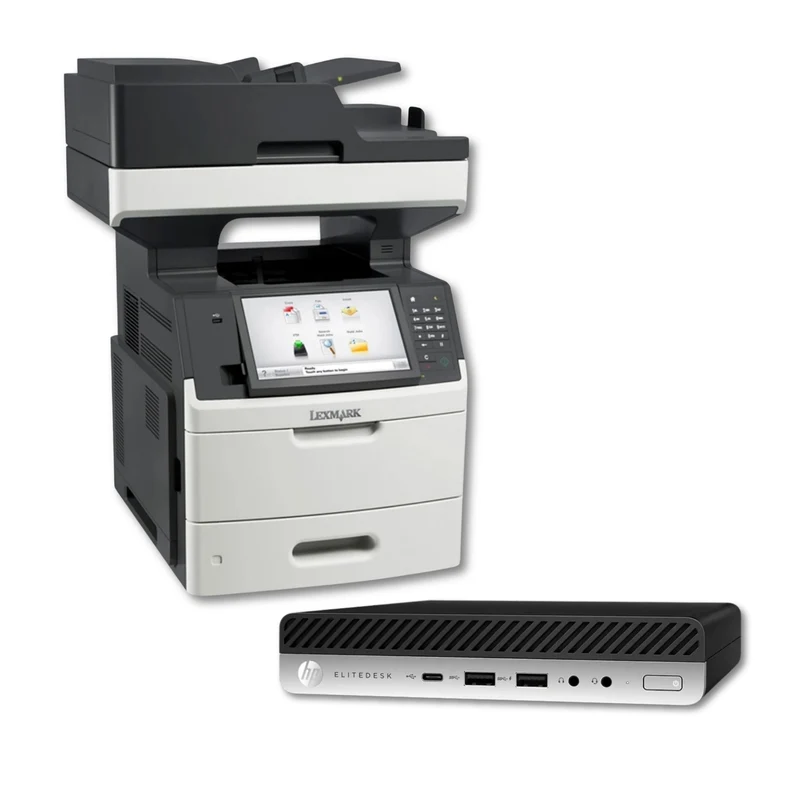 Bundle HP EliteDesk 800 G5 Mini | Intel Core i5-9500T | + Lexmark MX711DE Multifunzione Laser B/N A4 66 ppm