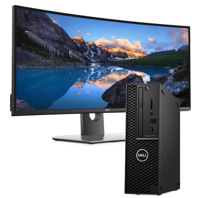 Bundle PC + Monitor Curvo 34" | Dell Precision 3431 SFF i9 + U3417W WQHD Ricondizionato FreeDOS