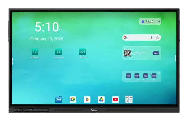 OPTOMA 65 -ANDROID 14 4k 8/64gb google edla touch 2x20W