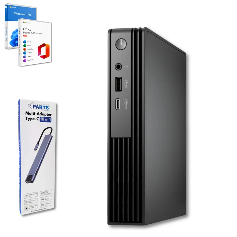 Dell Pro QCM1250 Micro | Intel i5-14500T | Ram 16GB DDR5 | SSD NVMe 1TB | Windows 11 Office 2024 - NUOVO con Docking 10-in-1