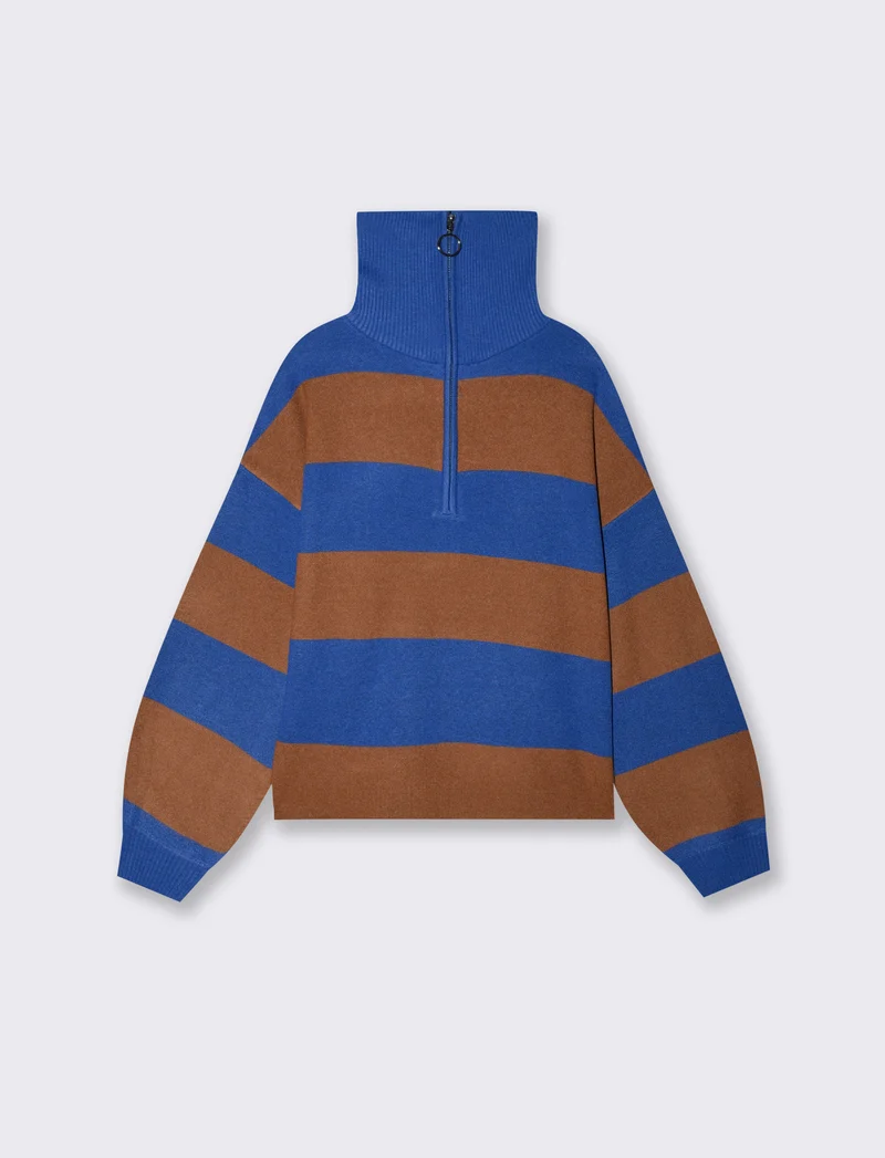 Maglia over manica lunga con zip - var 2