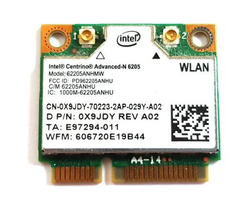 Scheda WiFi Intel Centrino Advanced-N 6205 Wireless PCI Express 62205 ANHMW 2.4/5Ghz 0X9JDY