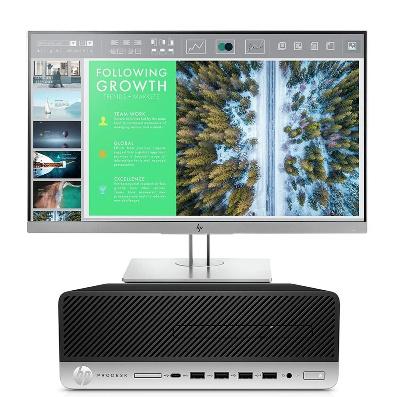 Bundle HP ProDesk 600 G4 SFF + Monitor HP E243 | Intel Core i7-8700 3.2Ghz | 8 Ram DDR4 | SSD 256| Windows 10 Pro | FullHD 1920x1080 HDMI Tanta potenza e design in un unico bundle