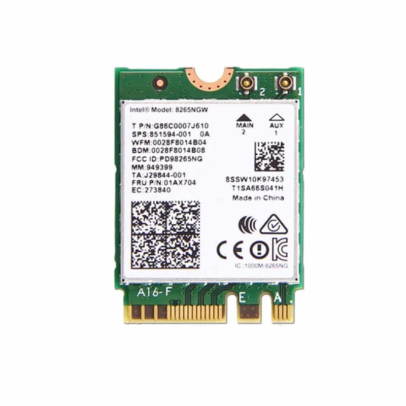 Intel Dual Band Wireless-AC 8265NGW NGFF 867M WI-FI BLUETOOTH SCHEDA LENOVO 01ax704