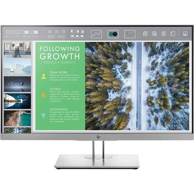 HP EliteDisplay E243 Monitor LED da 24" 1920x1080 Pixel Full HD Contrasto 1000:1 Luminosità 250 cd/m² Tempo di risposta 5ms USB VGA HDMI DVI