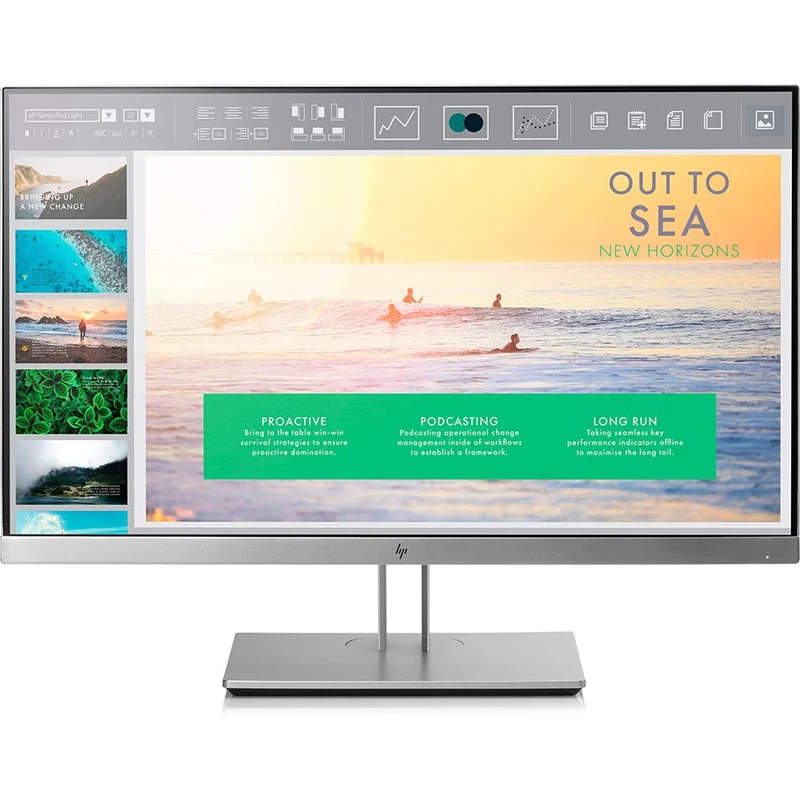 HP EliteDisplay E233 Monitor LED da 23" 1920x1080 Pixel Full HD Contrasto 1000:1 Luminosità 250 cd/m² Tempo di risposta 5ms USB VGA HDMI Display Port