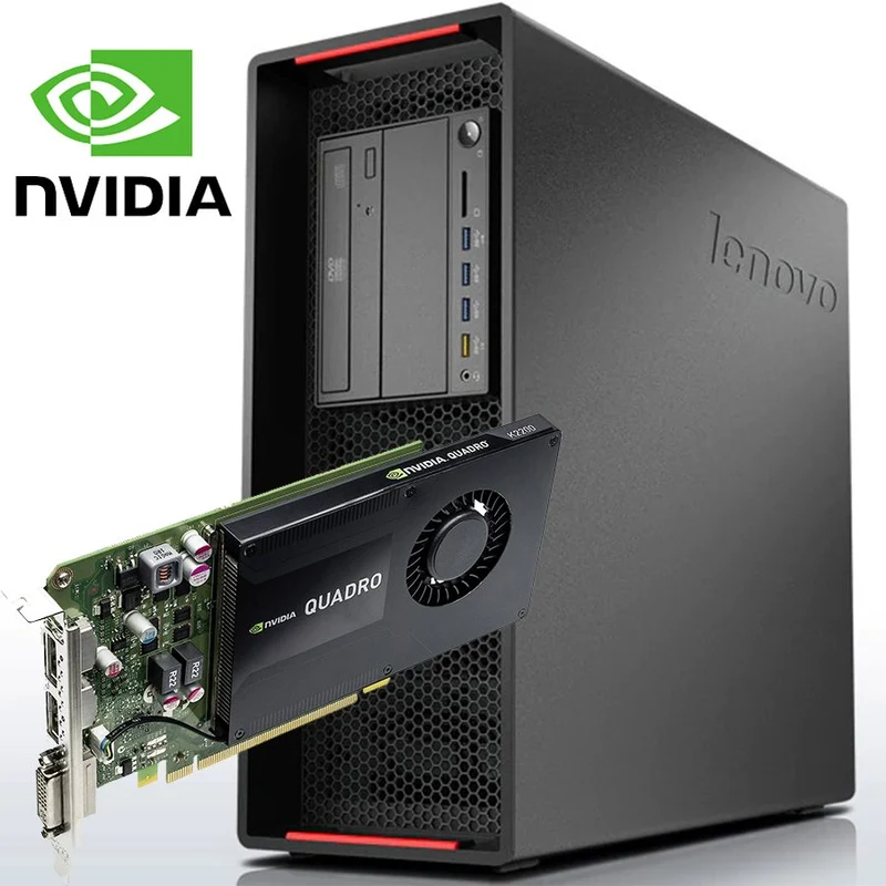 Lenovo ThinkStation P700 Workstation Tower | 2x Intel Xeon E5-2609 v3 1.9Ghz | 32Gb Ram | SSD 480Gb + 1Tb Sata | Nvidia Quadro K2200 4Gb | Windows 10 Pro