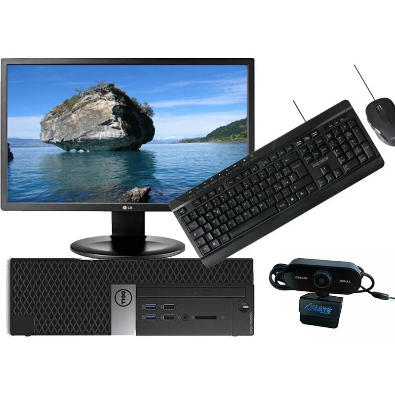 Bundle DELL Optiplex 3040 SFF i5-6500t/8GB/256GB SSD/WIN10PRO/hdmi + MONITOR LG 24MB35PM 24″ + TASTIERA E MOUSE + WEBCAM Bundle per lo smart working e la DAD