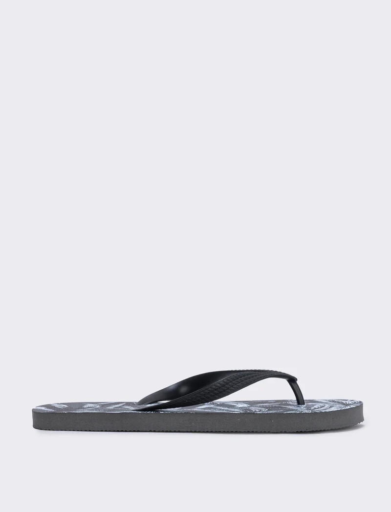 Infradito da uomo con palme colorate - Nero