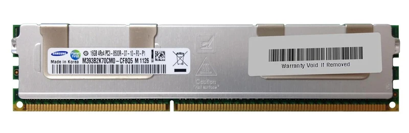 M393B2K70CM0-CF8Q5 Samsung 16GB PC3-8500 DDR3-1066MHz ECC Registered CL7 240-Pin DIMM Quad Rank Memory Module