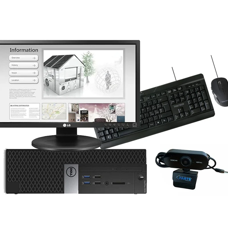 Bundle DELL Optiplex 3040 SFF i5-6500t/8GB/256GB SSD/WIN10PRO/hdmi + MONITOR HP ZR22 22" FullHD + TASTIERA E MOUSE + WEBCAM Bundle per lo smart working e la DAD