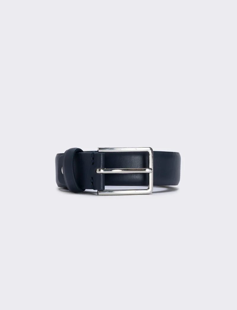 Cintura basic uomo 3,5 cm versatile - Blu