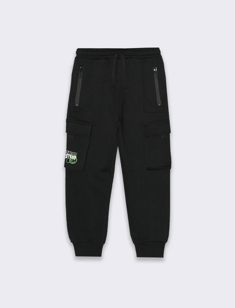 Jogger cargo da bambino - Nero