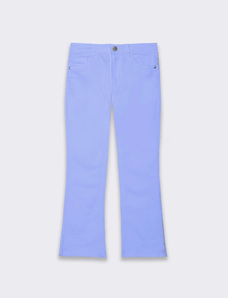 Pantalone 5 tasche da bambina - Azzurro