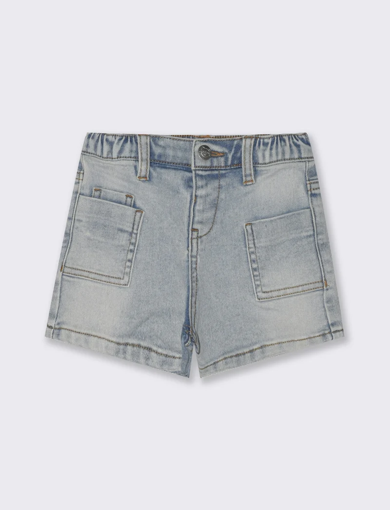 Shorts in denim da neonata - Denim chiaro