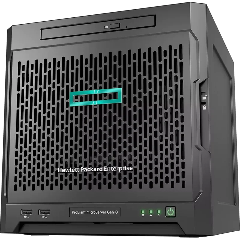 HPE ProLiant Microserver Gen10 | AMD Opteron X3216 1.6Ghz | Ram 8Gb | Raid Controller 4 Bay + ODD | 2 Gigabit | Display Port VGA Perfetto per self hosting