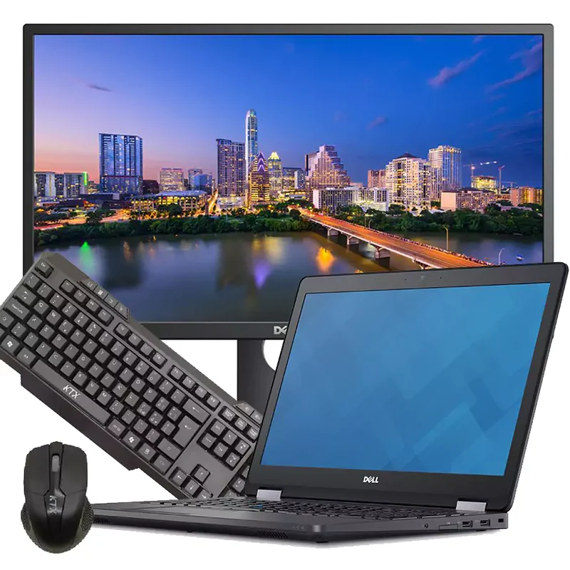 Bundle Dell Latitude E5570 Notebook 15.5″ 1920×1080 FullHD | Intel Core i5-6300HQ 2.3Ghz | 16Gb Ram | 256Gb SSD | Windows 11 Pro Tastiera ITA + Dell P2217H Monitor LED IPS 22″ FullHD + Kit Mouse e Tastiera Wireless