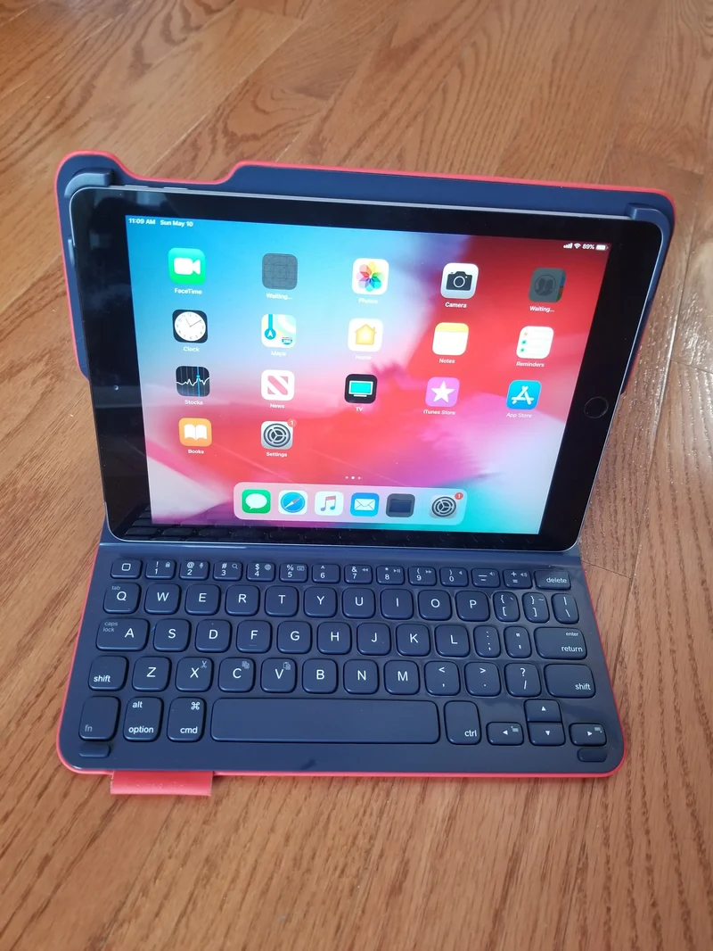 Logitech Ultrathin Keyboard Folio, Mars Red For iPad Air 1, Air 2, iPad 5th Gen 9.7" (2017), iPad 6th Gen 9.7" (2018)