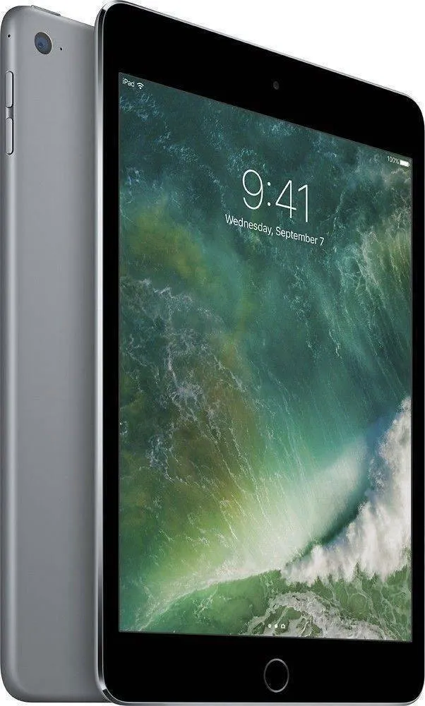 Apple iPad Mini 4 (16GB, 64GB, 128GB) 7.9in, Wi-Fi, Retina Touch ID Tablet - iOS 15 - Gray