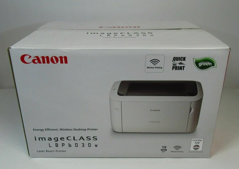 Canon ImageCLASS LBP6030w Monochrome (Black & White) Wireless Laser Printer, Compact Design - White