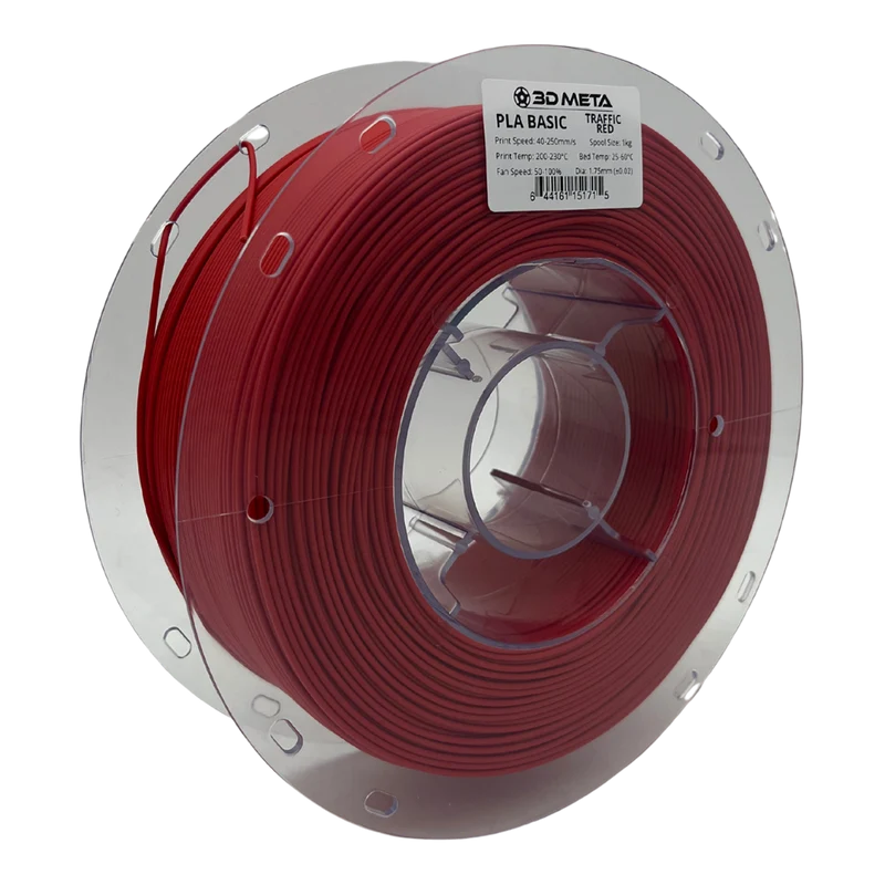 3D META PLA Basic 3D Printing Filament - Traffic Red