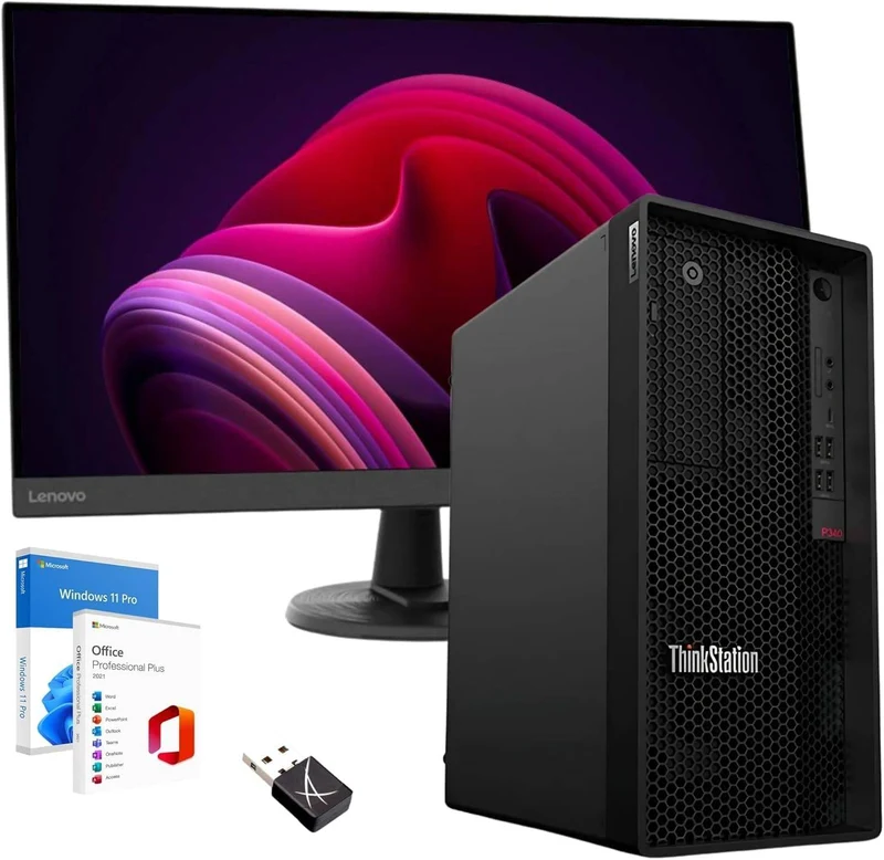 Bundle Lenovo ThinkStation P340 + Monitor 27" FullHD | Intel Core I5-10500 | Windows 11 Pro Office 2021