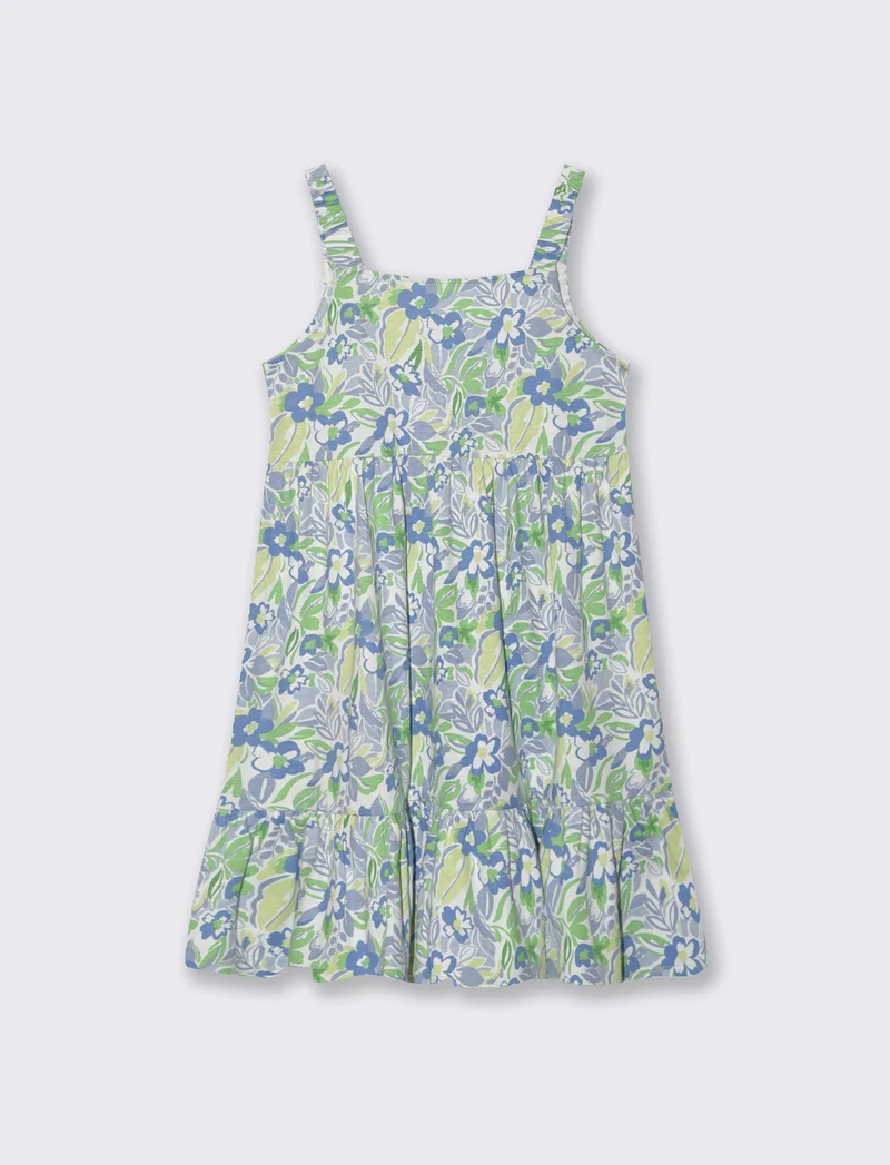 Abito da bambina in fresco cotone - Verde