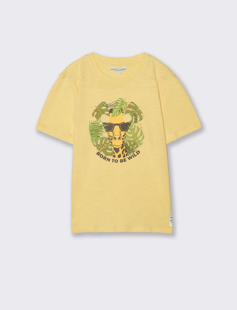 T-shirt con stampe - Giallo