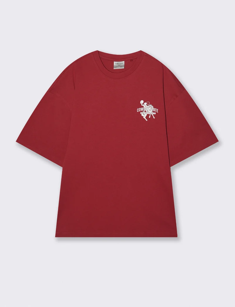 T-shirt girocollo con stampe - Ciliegia