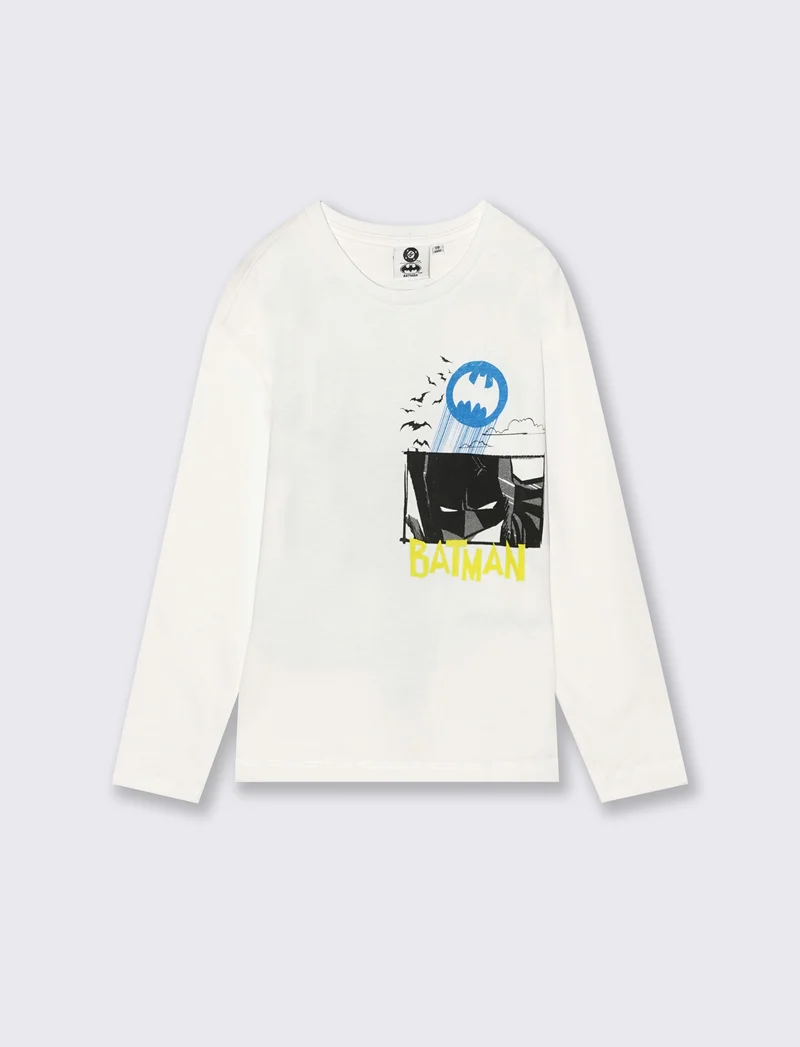 T-SHIRT GIRO COLLO DC COMIC - Bianco
