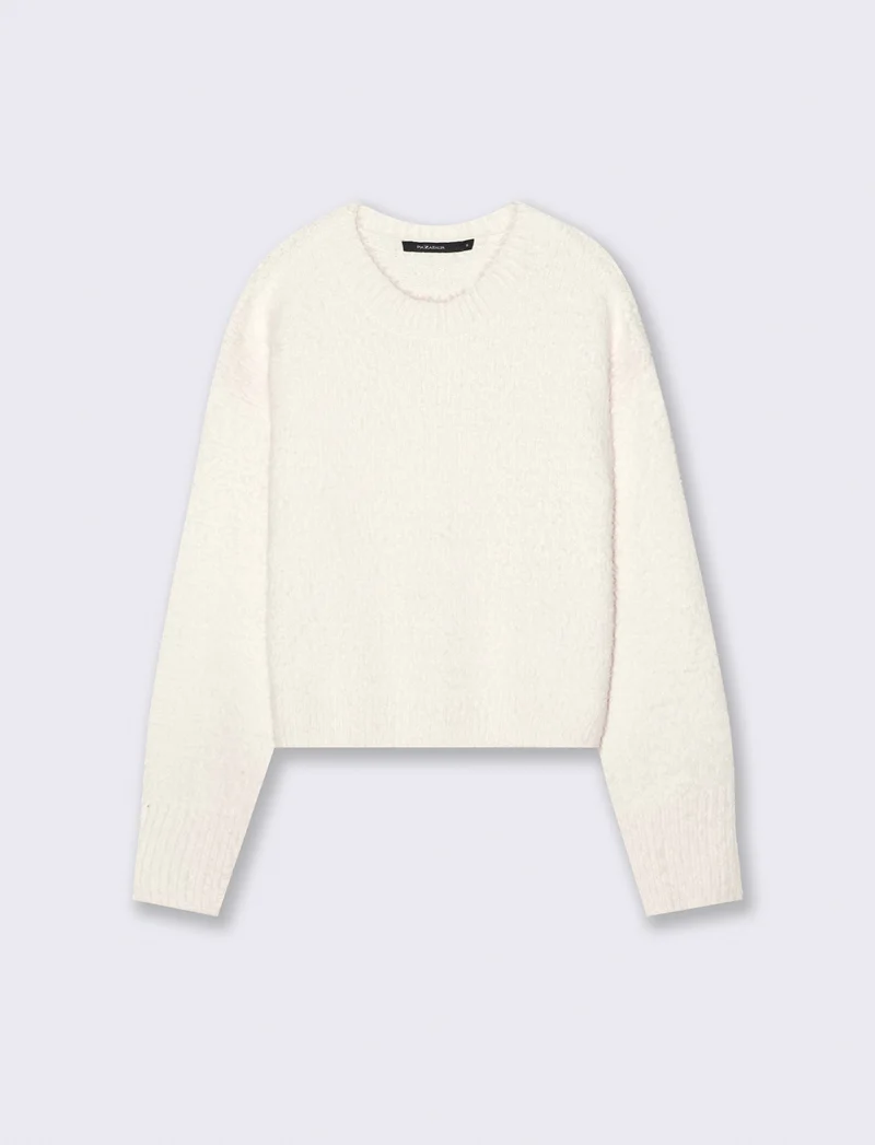 PULLOVER IN CINIGLIA OPACA - Avorio