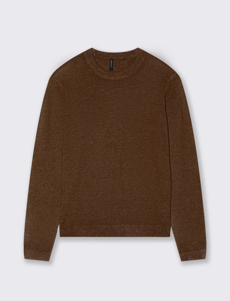 PULLOVER BASICO - Marrone cioccolato