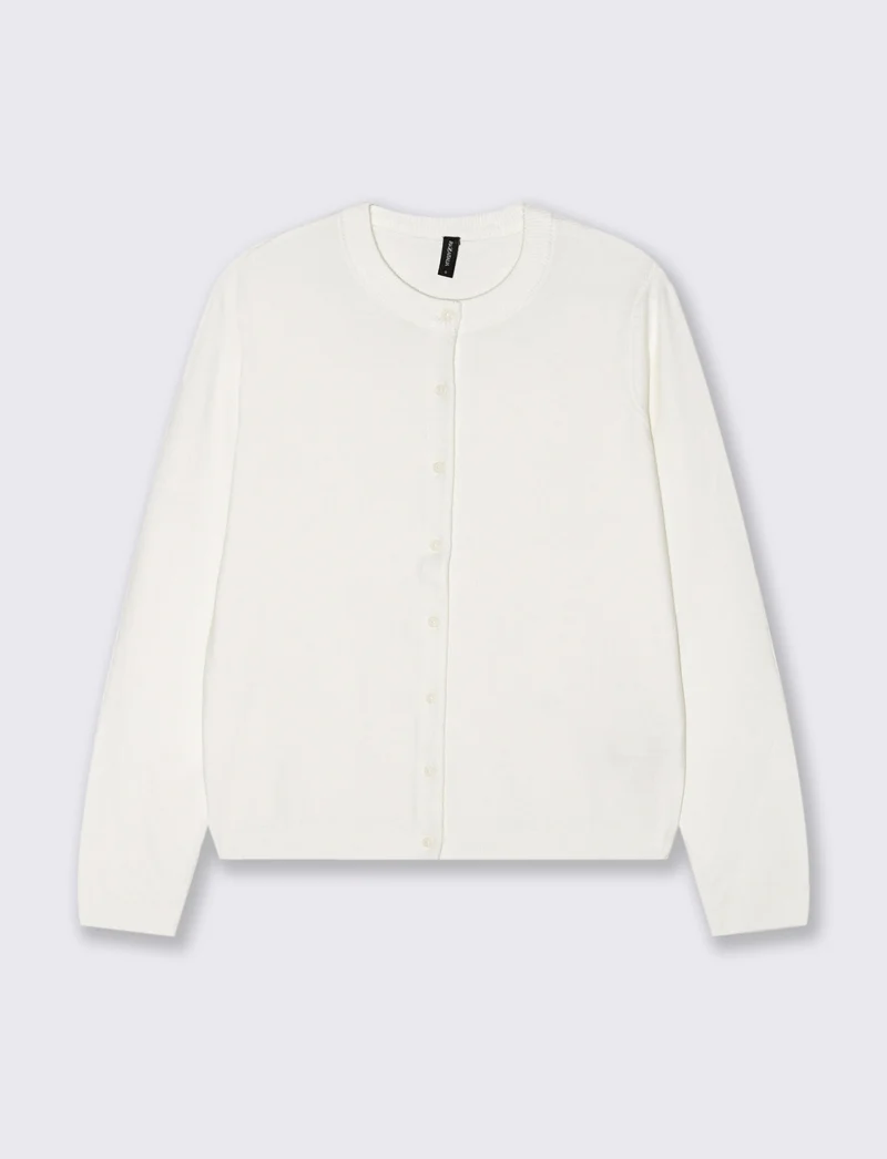CARDIGAN BASICO - Avorio