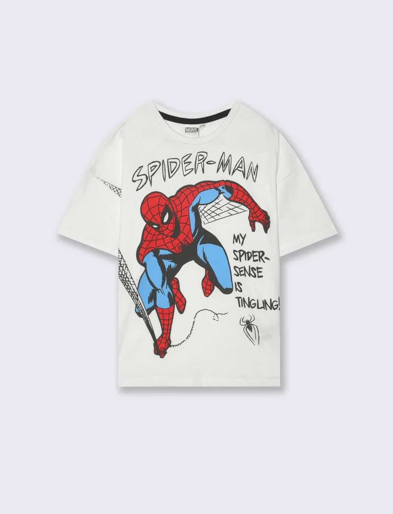 T-shirt cotone con personaggi Marvel - Bianco
