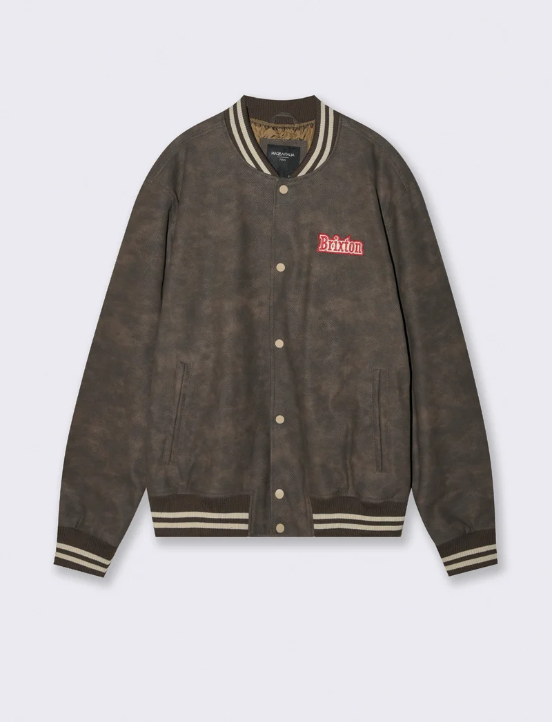 Bomber Maltinto Effetto Nabuk con Patch - Moro