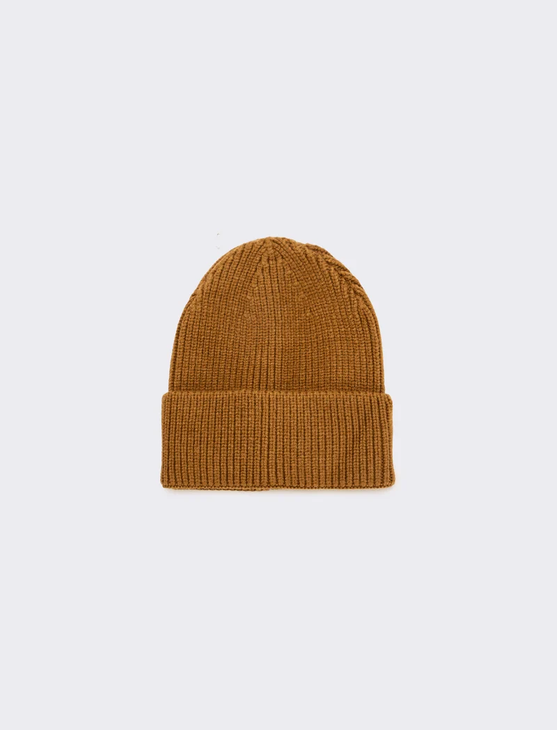 Cappello donna cuffia con risvolto - Cammello