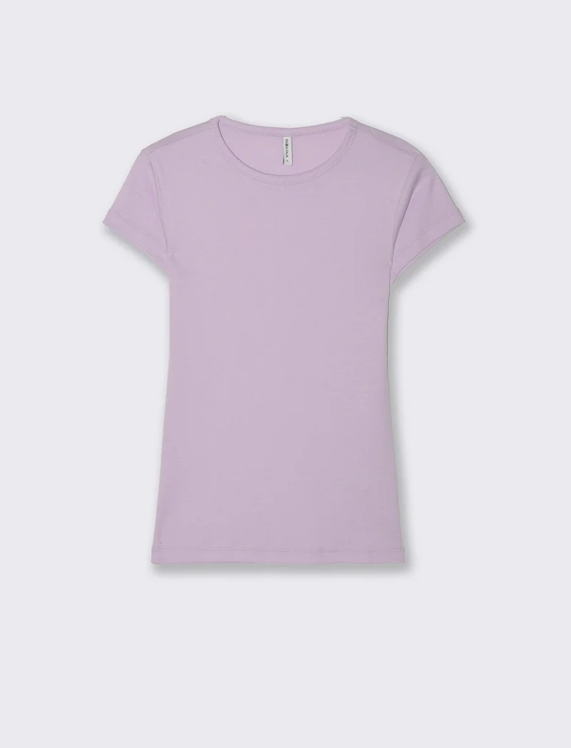 T-shirt basica da donna - Viola glicine