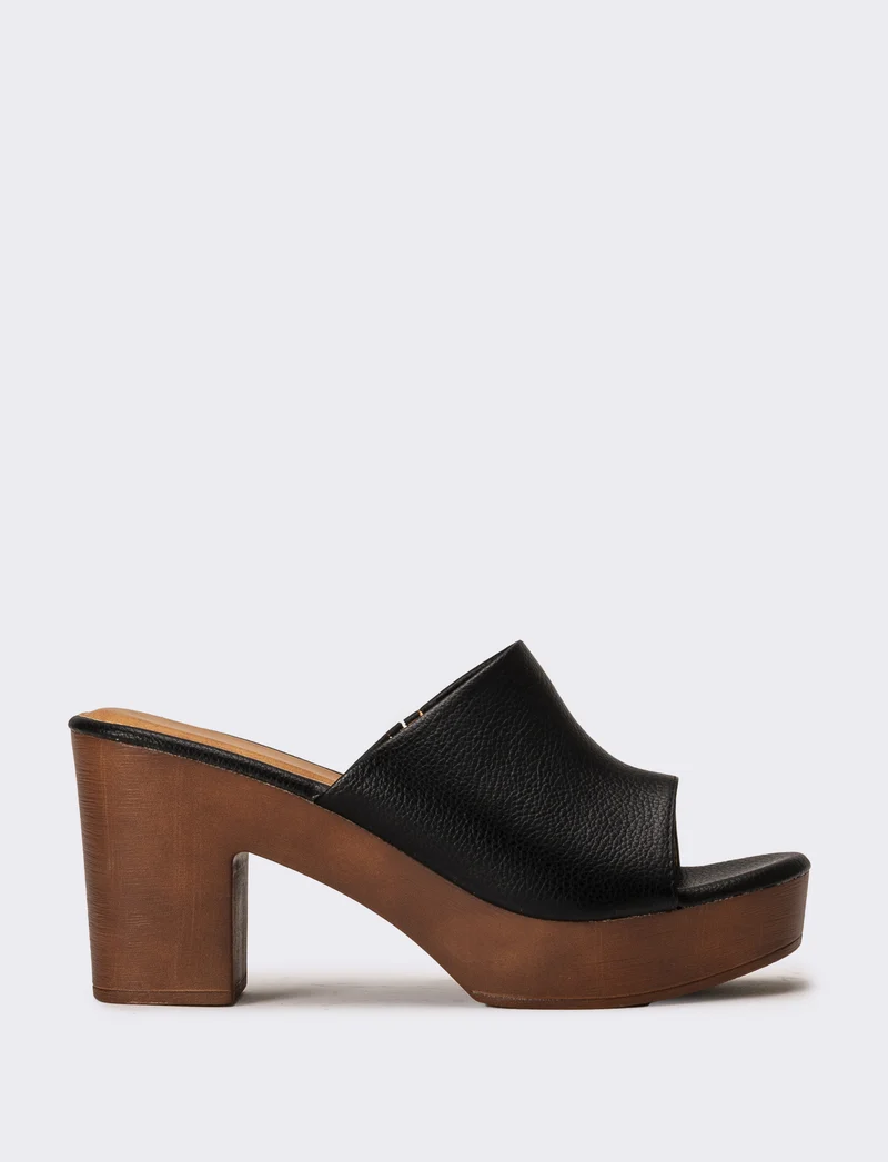 Sabot tacco alto da donna - Nero