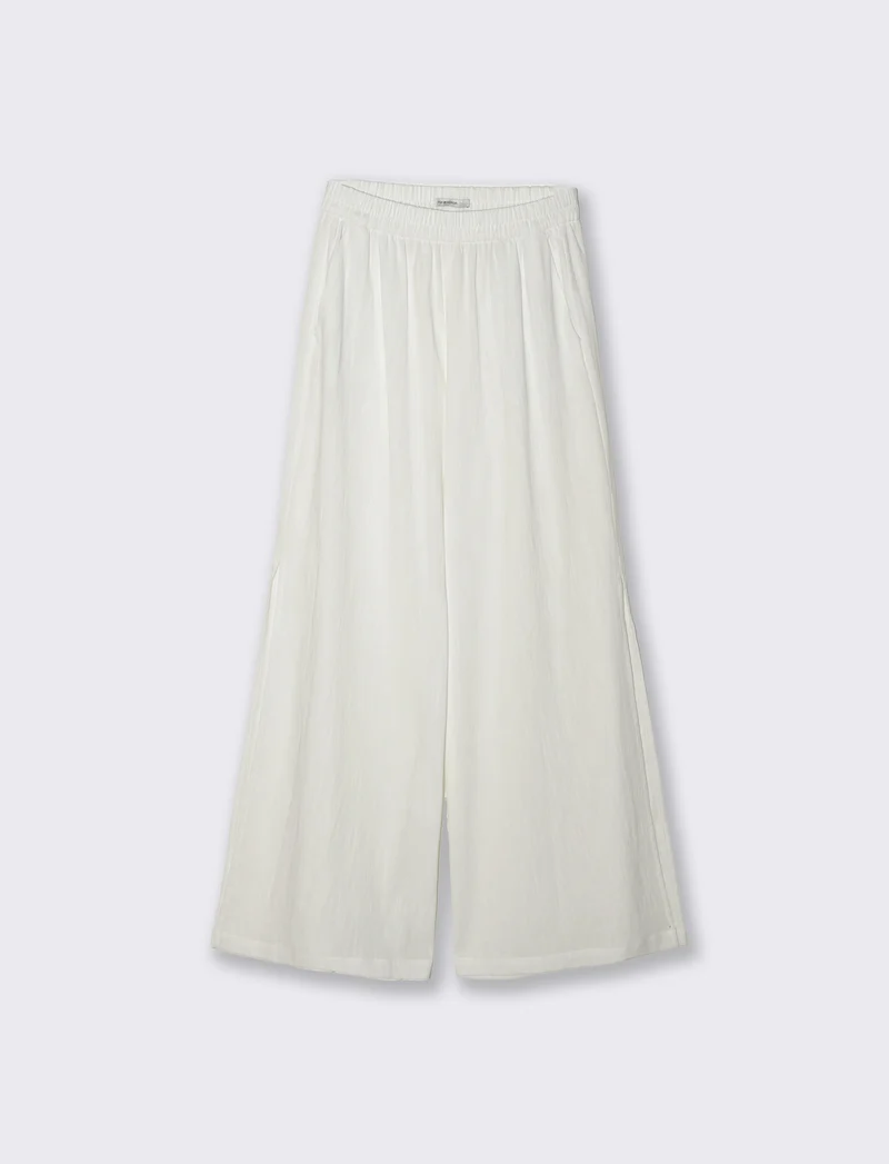 Pantalone con spacchi da donna - Bianco