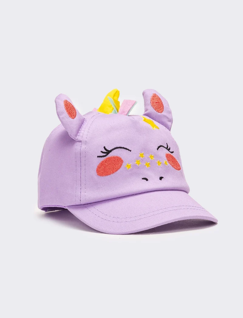 Cappello neonata baseball unicorno - Lilla