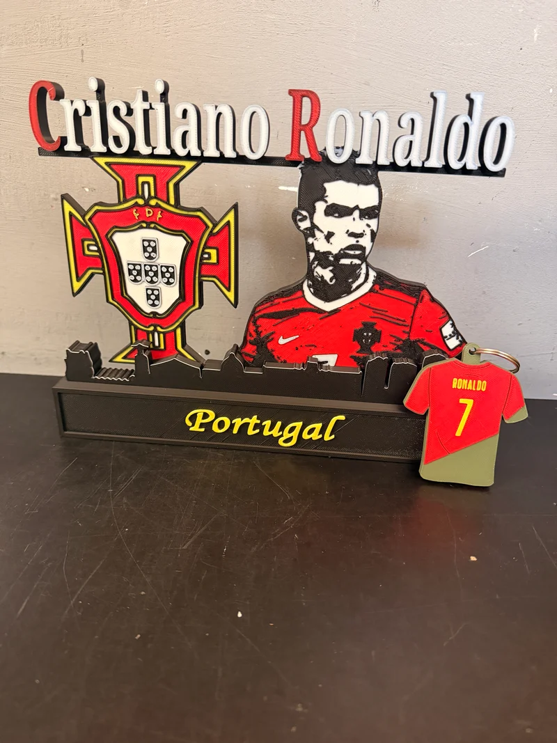 Stand Cristiano Ronaldo Portogallo in Stampa 3D