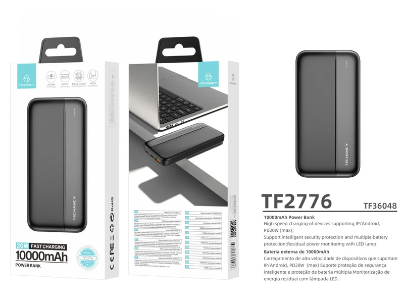 P6 Power Bank 10000Mah Pd20W Super Fast Charger Bl