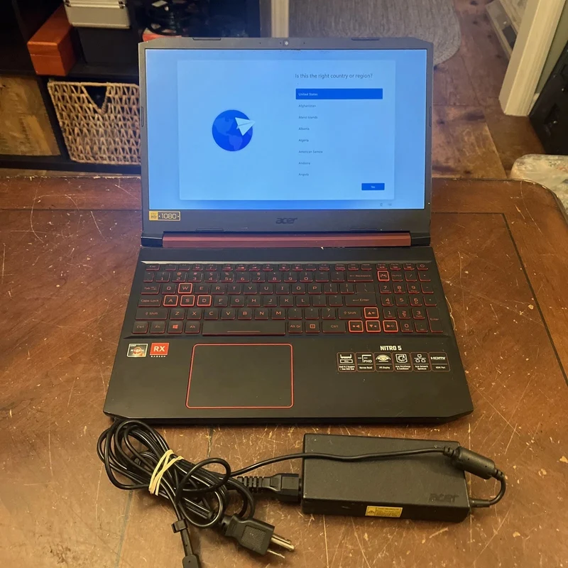 Acer Nitro 5 AN515-44 15.6" Gaming Laptop Ryzen 5 @ 2.70GHz (8GB RAM, 256GB) NVIDIA GeForce GTX 1650, Windows 11 Home