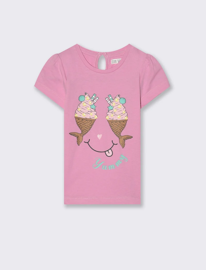 Maglia con stampa da neonata - Rosa