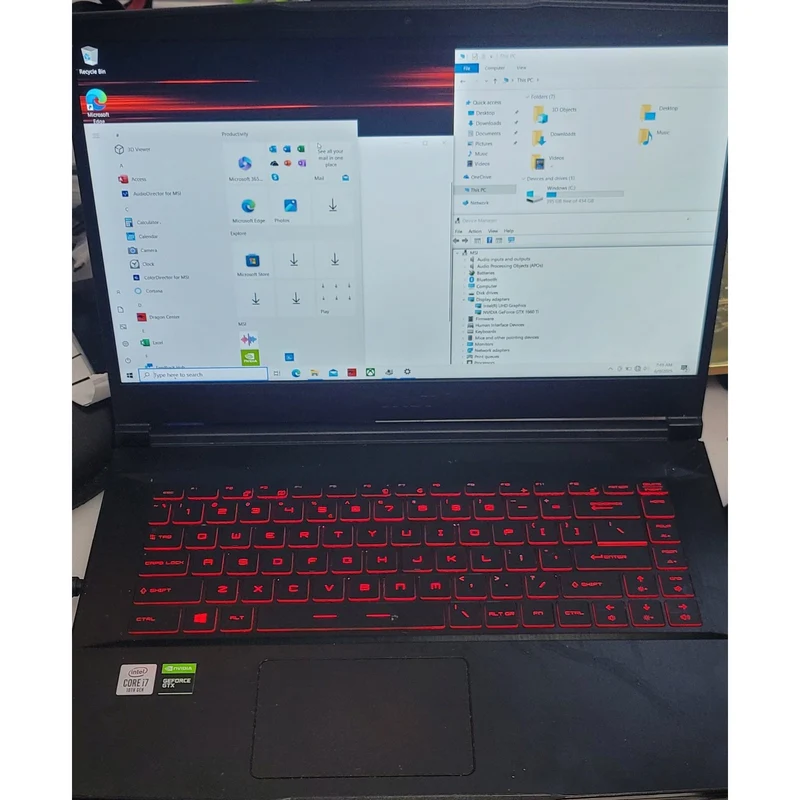 MSI Thin GF65 MS-16W1, 15.6" GAMING LAPTOP, Intel Core i7-10750H @ 2.60 GHz (8GB RAM, 512GB SSD) NVIDIA GeForce GTX 1660 Ti, Backlit Keys, Windows 11 (10SDR-459US)
