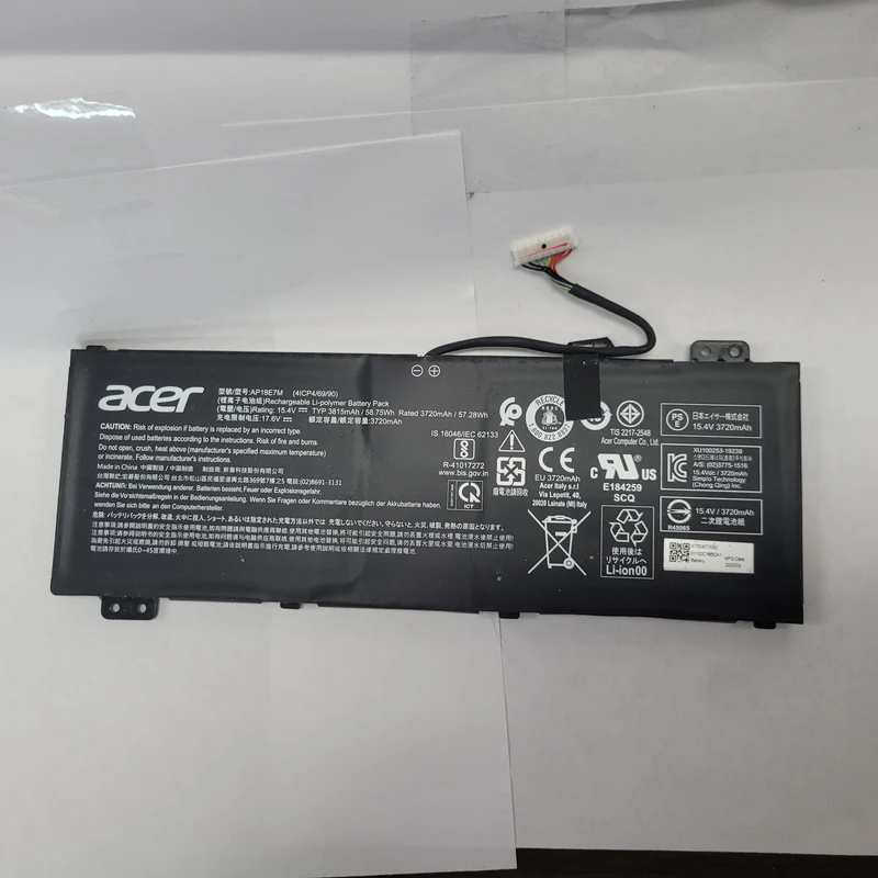 Acer Model AP18E7M (4ICP4/69/90) 15.4V 58.75Wh Battery