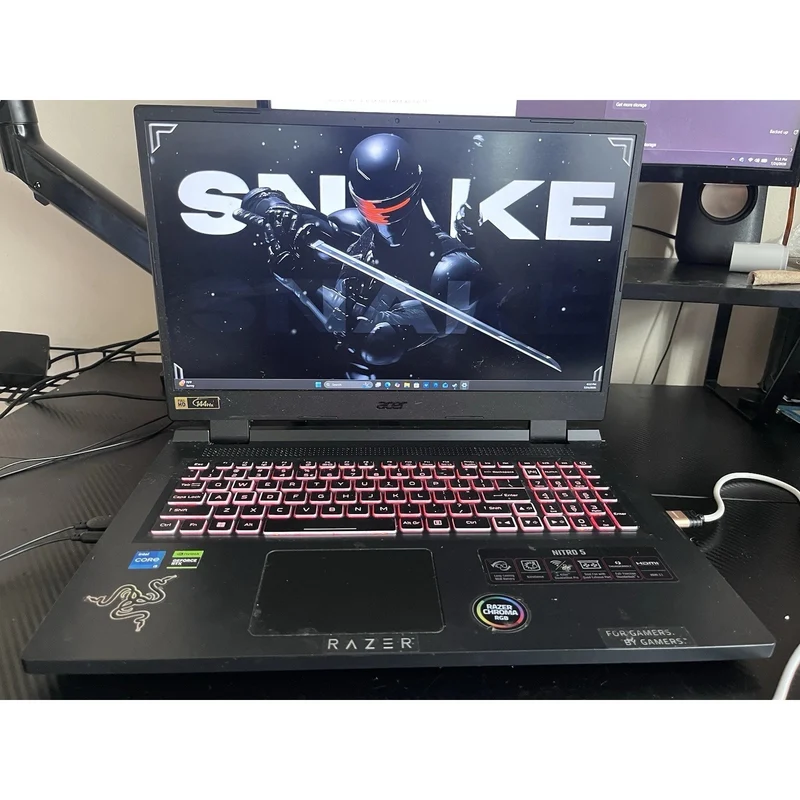 Acer Nitro 5 AN517-55 17.3" Gaming Laptop Intel Core i5-12450H @ 2.50 GHz (8GB RAM 477GB SSD) Windows 11 Home, NVIDIA GeForce RTX 3050, BACKLIT KEYS w/ Razer Mouse
