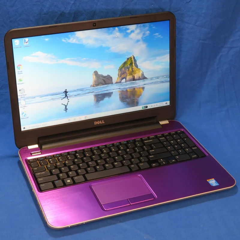 Purple Dell Inspiron 5537 15.6" Laptop/Notebook Intel Core i5-4200U (8GB RAM, 500GB SSD) Windows 11, CD DVD